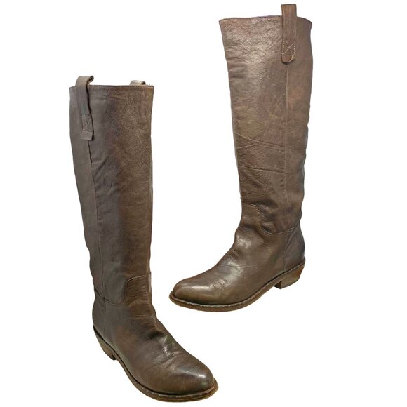 Fatte A Mano per King Brown Leather‎ Tall Riding Boots - Picture 10 of 13